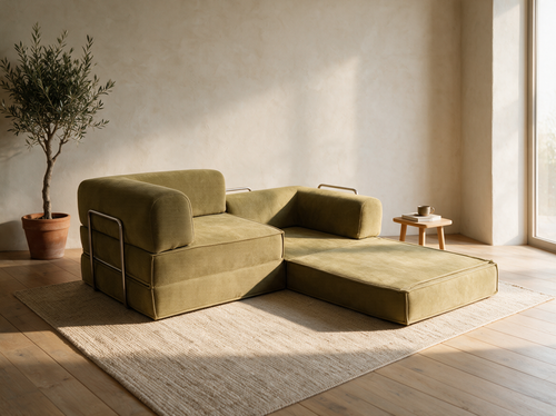 Le Costaud — canapé modulaire lavable dans le salon PLOUMO