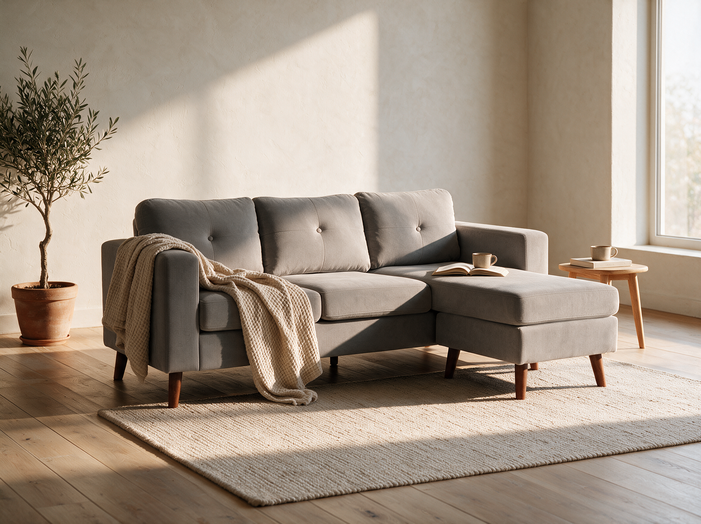 Le Petit — plaid, livre et tasse