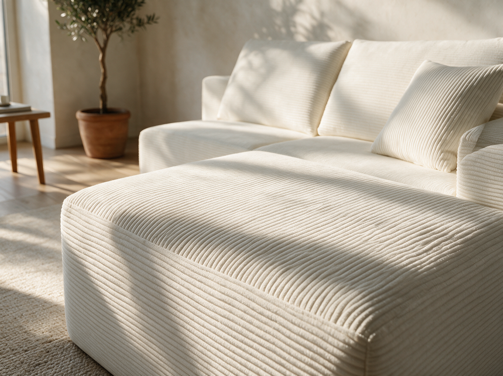 Le Grand — texture et ottoman en gros plan