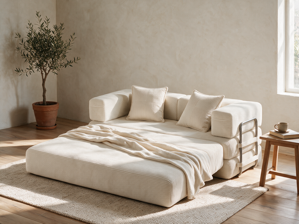 La Sieste — dépliée en mode lit
